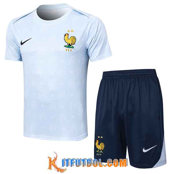 Camiseta Entrenamiento Francia Azul Claro 2024/2025