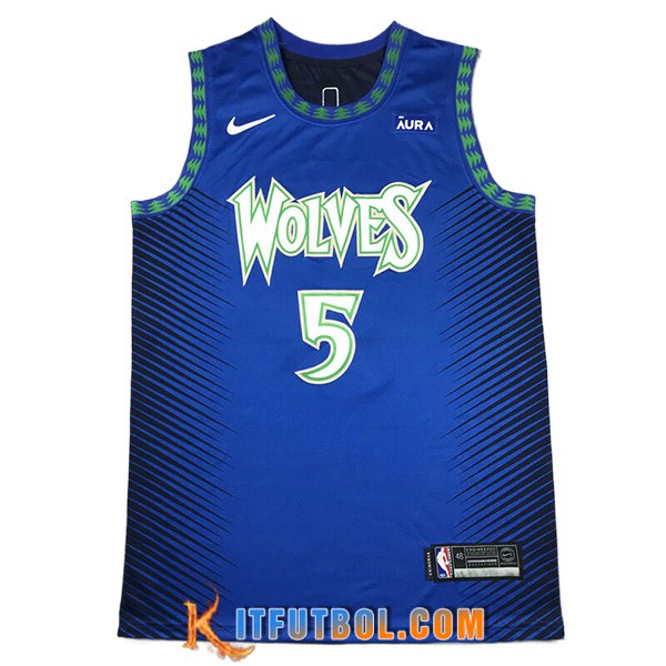 Camisetas Minnesota Timberwolves (EDWARDS #5) 2024/25 Azul/Verde