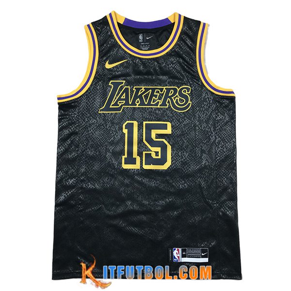 Camisetas Los Angeles Lakers (REAVES #15) 2024/25 Negro/Amarillo