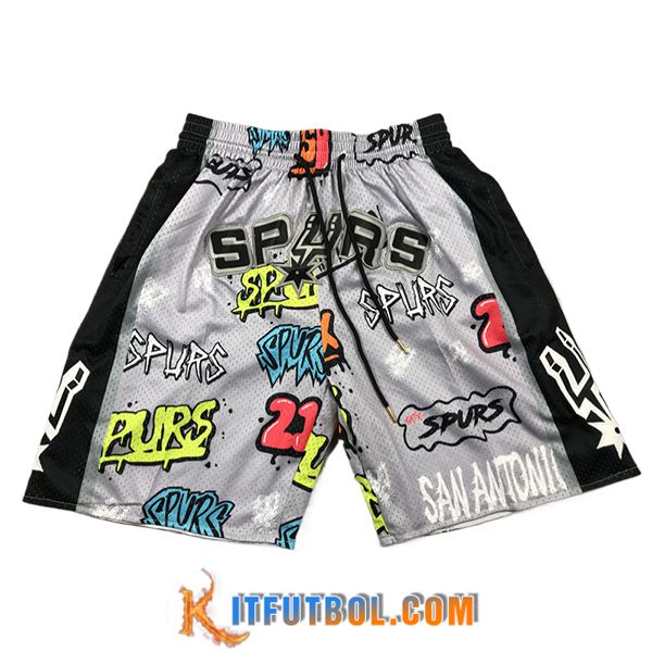 Cortos NBA San Antonio Spurs 2024/25 Gris/Negro