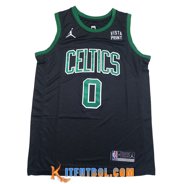 Camisetas Boston Celtics (TATUM #0) 2024/25 Negro/Verde
