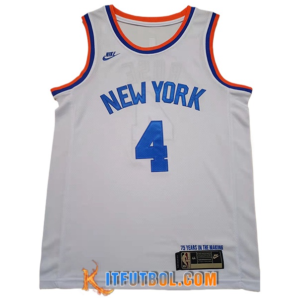 Camisetas New York Knicks (Rosa #4) 2024/25 Blanco/Azul