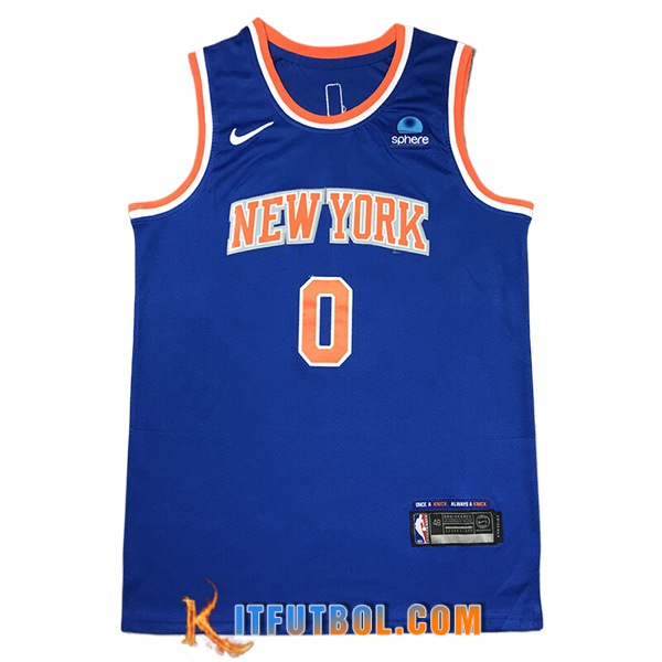 Camisetas New York Knicks (DIVINCENZO #0) 2024/25 Azul/Naranja -03