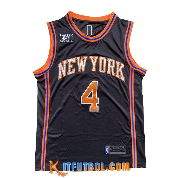 Camisetas New York Knicks (Rosa #4) 2024/25 Negro/Naranja/Azul