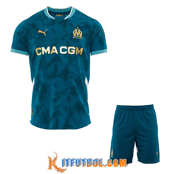 Camisetas Futbol Marsella OM Segunda + Cortos 2024/2025
