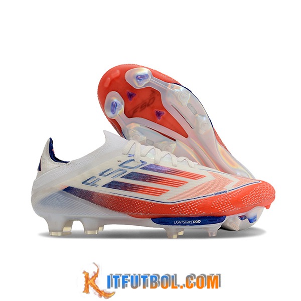 Adidas Botas De Fútbol F50+.1 FG Blanco/Naranja/Azul
