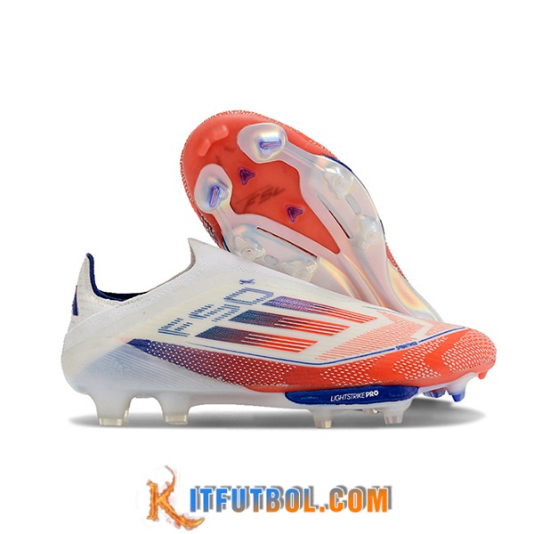 Adidas Botas De Fútbol F50+ FG Blanco/Naranja/Azul