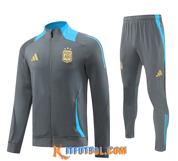 Chandal Equipos De Futbol Chaquetas Argentina Gris/Azul 2024/2025
