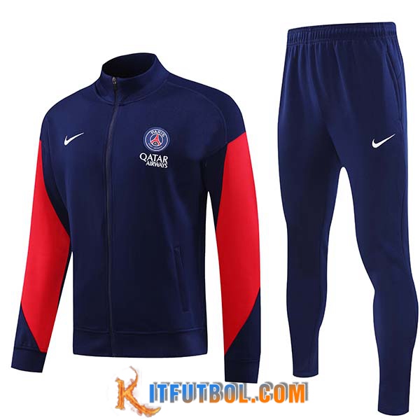 Chandal Equipos De Futbol Chaquetas PSG Azul/Rojo 2024/2025
