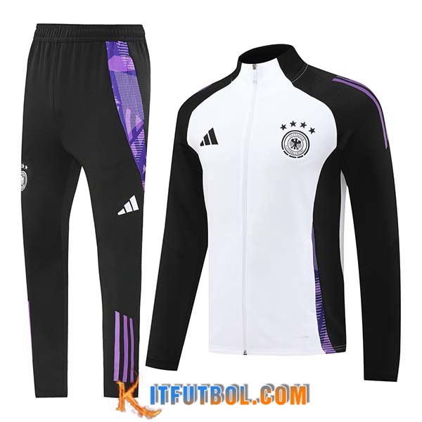 Chandal Equipos De Futbol Chaquetas Alemania Negro/Blanco/Violeta 2024/2025