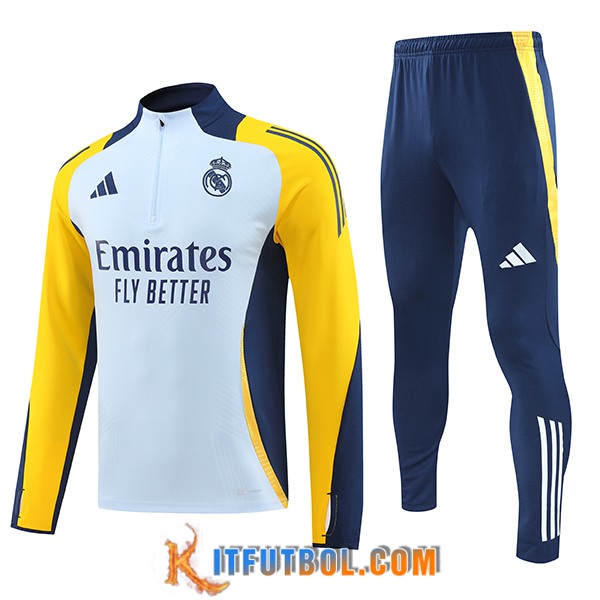 Chandal Equipos De Futbol Real Madrid Ninos Azul/Amarillo 2024/2025