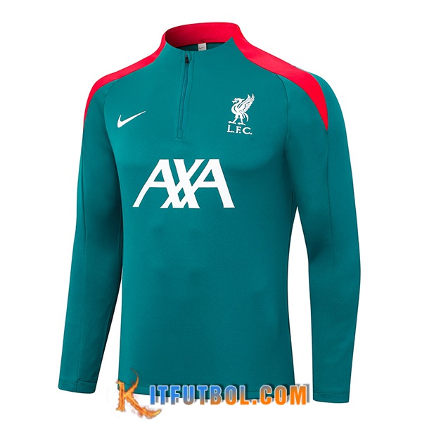 Sudadera De Entrenamiento FC Liverpool Verde/Rojo 2024/2025
