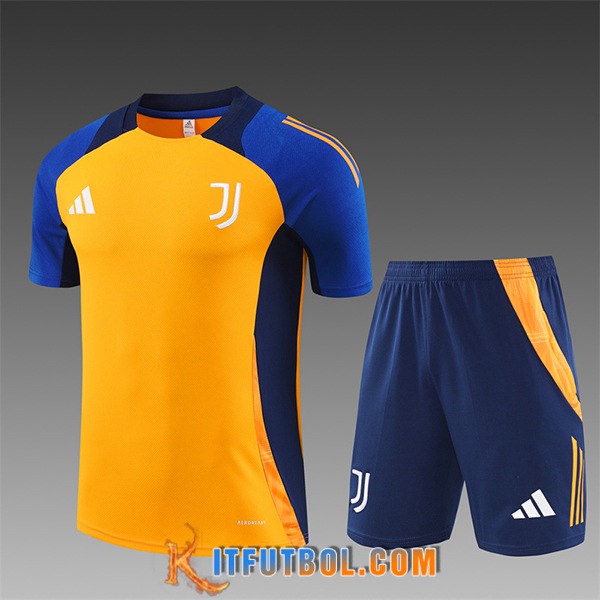 Camiseta Entrenamiento Juventus Ninos Naranja/Azul 2024/2025