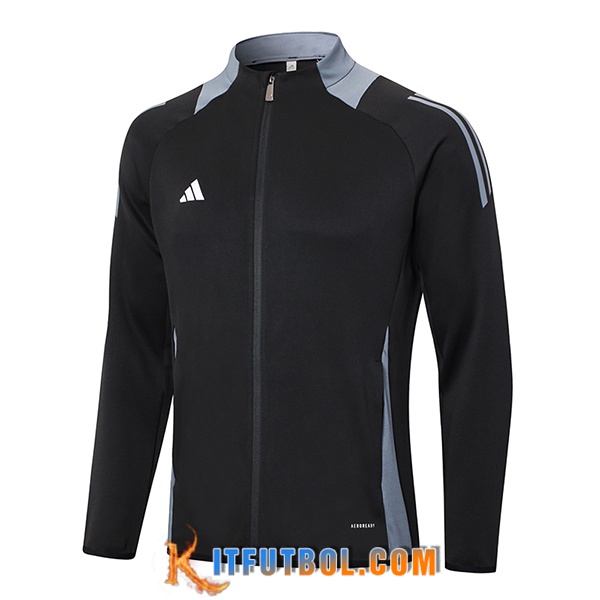 Chaquetas Futbol Adidas Negro/Gris 2024/2025