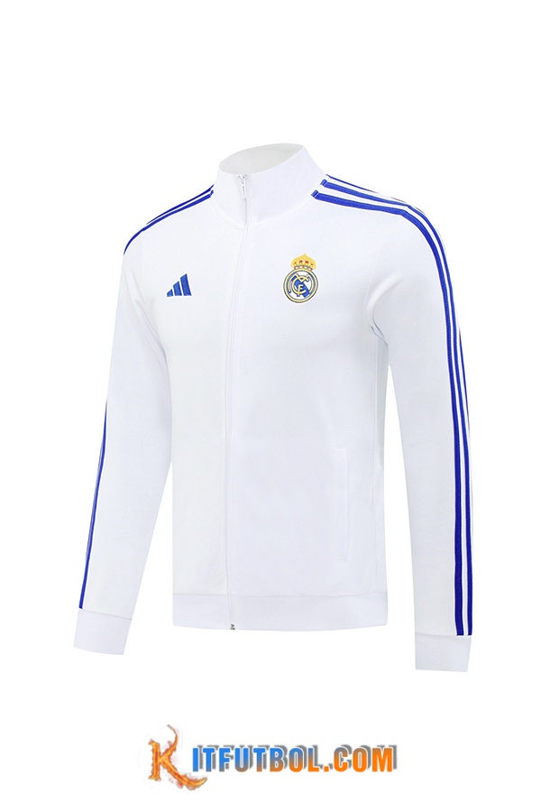 Chaquetas Futbol Real Madrid Blanco/Azul 2024/2025