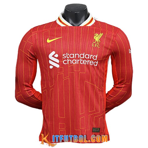 Camisetas De Futbol FC Liverpool Primera Manga Largas 2024/2025