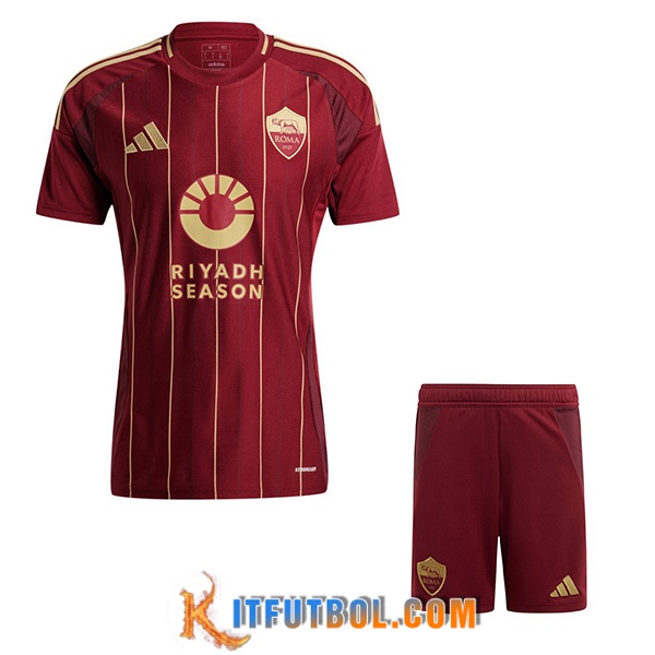 Nueva Camisetas De Futbol AS Roma Ninos Primera 2024/2025