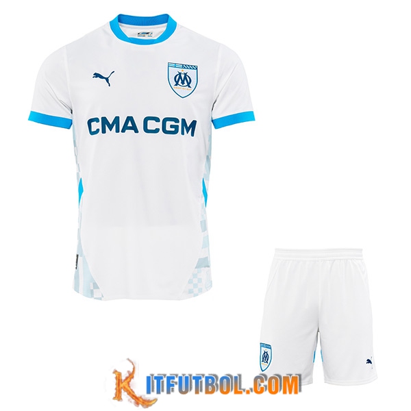 Nueva Camisetas De Futbol Marsella OM Ninos Primera 2024/2025