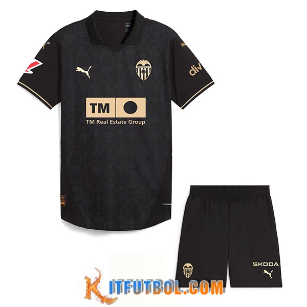 Nueva Camisetas De Futbol Valencia CF Ninos Segunda 2024/2025