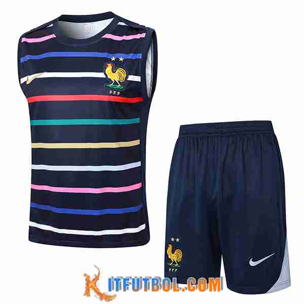 Camiseta Entrenamiento sin mangas Francia azul real 2024/2025