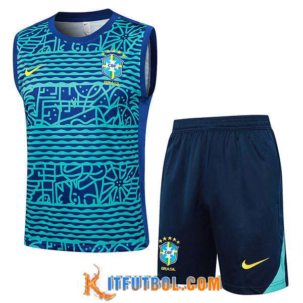 Camiseta Entrenamiento sin mangas Brasil Azul 2024/2025