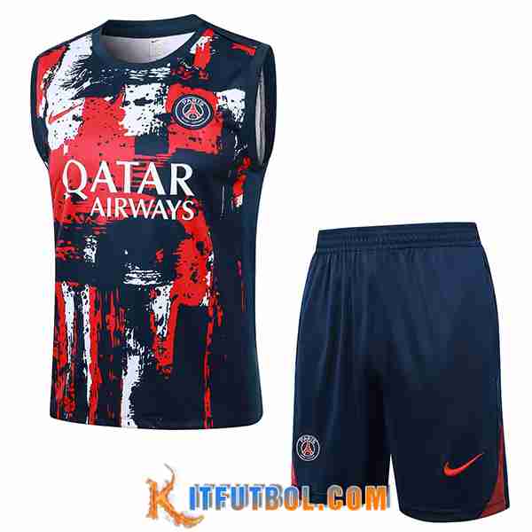Camiseta Entrenamiento sin mangas PSG Rojo/Azul/Blanco 2024/2025