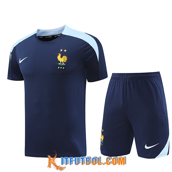 Camiseta Entrenamiento Francia Azul Oscuro 2024/2025 -02