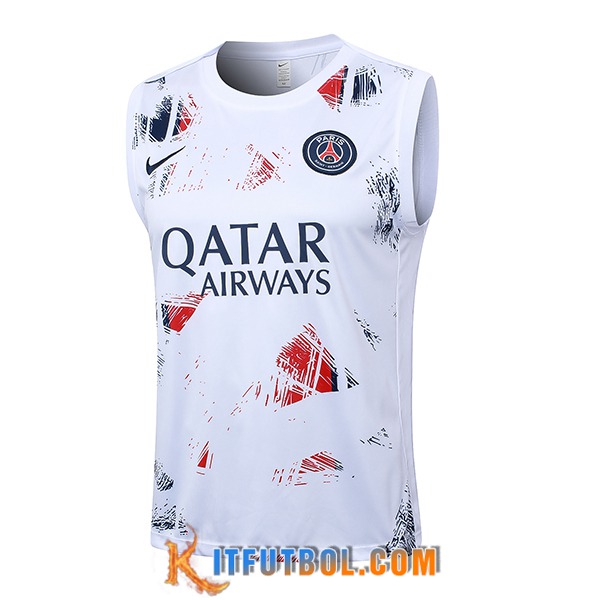 Chalecos De Futbol PSG Blanco/Rojo/Azul 2024/2025