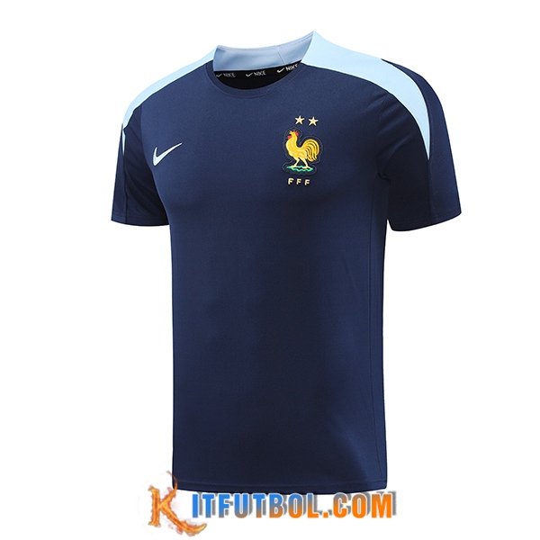 Camiseta Entrenamiento Francia Azul Oscuro 2024/2025 -02