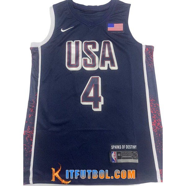 Camisetas USA (CURRY #4) 2024/25 Azul Oscuro