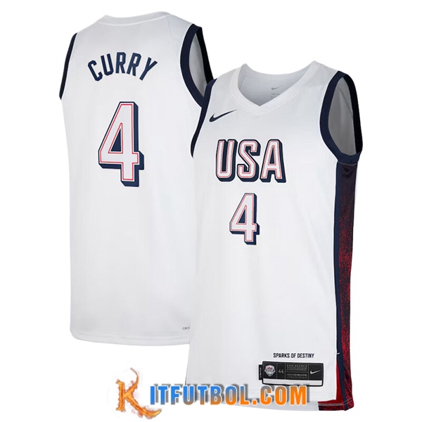 Camisetas USA (CURRY #4) 2024/25 Blanco