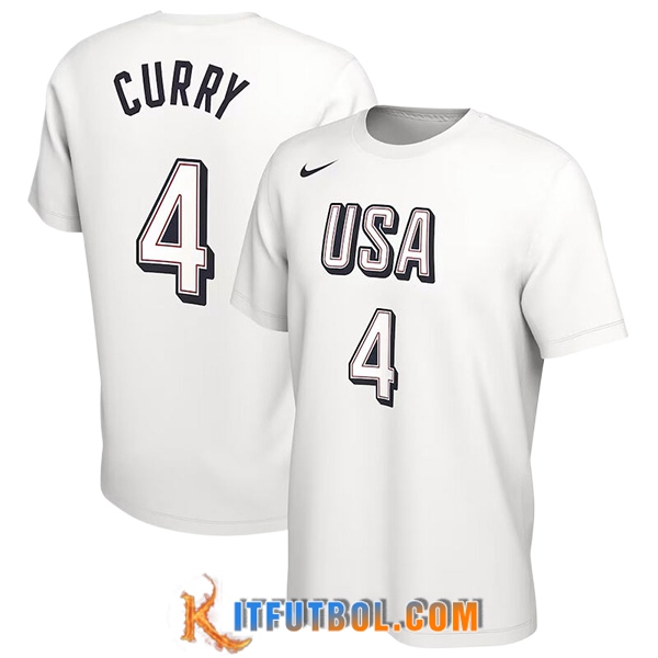 Camisetas USA (CURRY #4) 2024/25 Blanco -02
