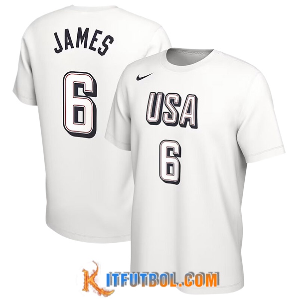 Camisetas USA (JAMES #6) 2024/25 Blanco -02