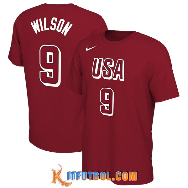 Camisetas USA (WILSON #9) 2024/25 Rojo