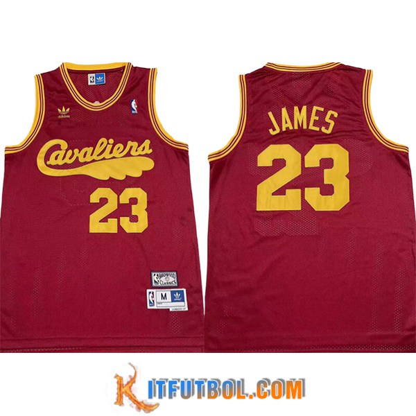 Camisetas Cleveland Cavaliers (JAMES #23) 2024/25 Rojo/Amarillo