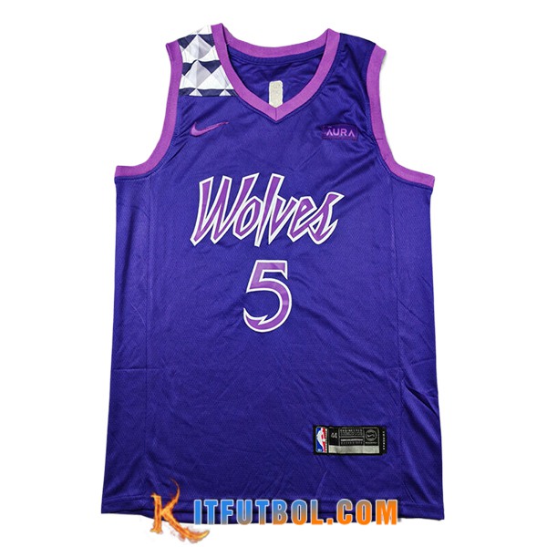 Camisetas Minnesota Timberwolves (EDWARDS #5) 2024/25 Violeta