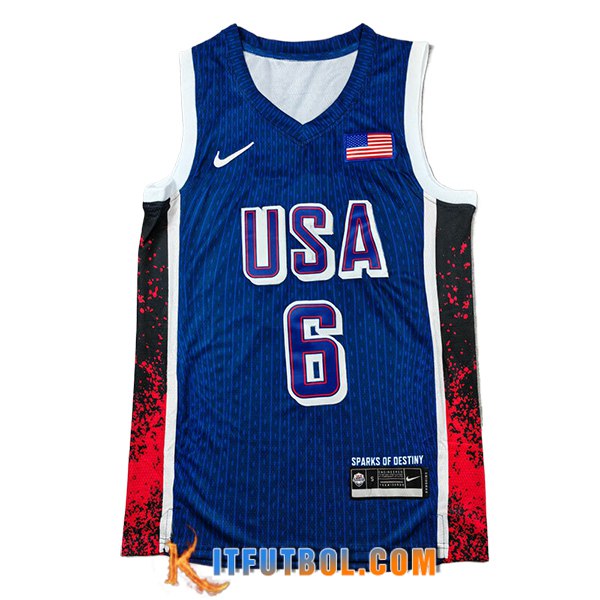 Camisetas USA (JAMES #6) 2024/25 Azul/Rojo/Negro