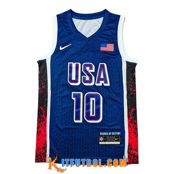 Camisetas USA (TATUM #10) 2024/25 Azul/Rojo/Negro