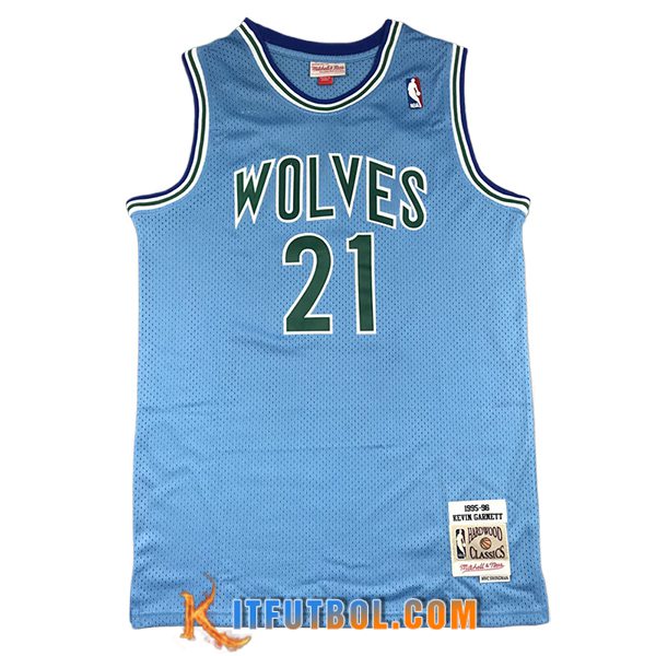 Camisetas Minnesota Timberwolves (GARNETT #21) 2024/25 Azul/Verde -03