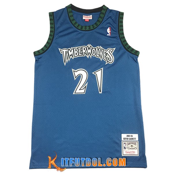 Camisetas Minnesota Timberwolves (GARNETT #21) 2024/25 Azul/Verde -04
