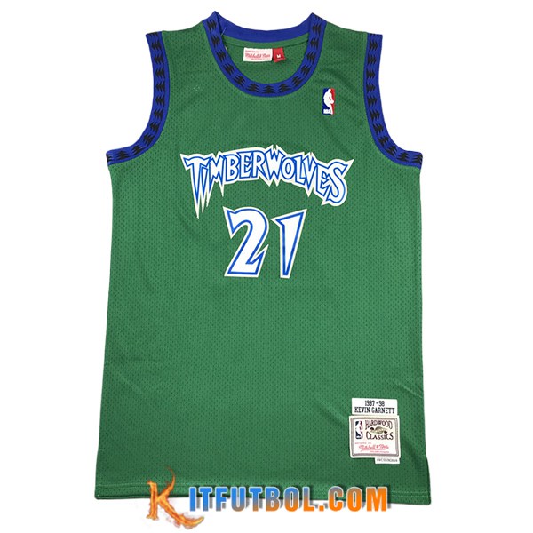 Camisetas Minnesota Timberwolves (GARNETT #21) 2024/25 Verde/Azul
