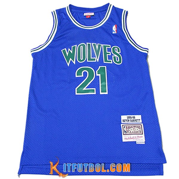 Camisetas Minnesota Timberwolves (GARNETT #21) 2024/25 Azul/Verde -05