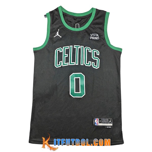 Camisetas Boston Celtics (TATUM #0) 2024/25 Negro/Verde