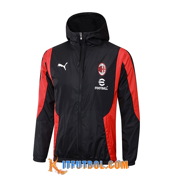 Rompevientos AC Milan Negro/Rojo 2024/2025 -02