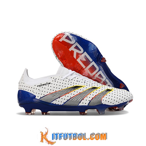 Adidas Botas De Fútbol Predator Elite FG Blanco/Gris/Azul