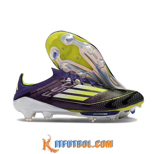 Adidas Botas De Fútbol F50+.1 FG Negro/Verde/Violeta