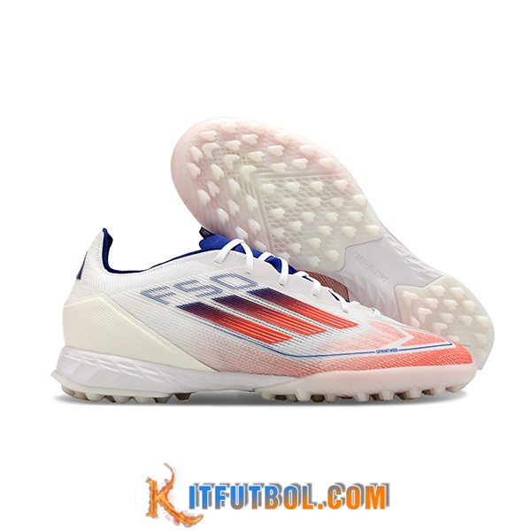 Adidas Botas De Fútbol F50 PRO TF Blanco/Naranja/Azul