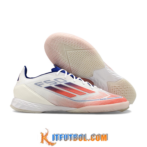 Adidas Botas De Fútbol F50 PRO IC Blanco/Naranja/Azul