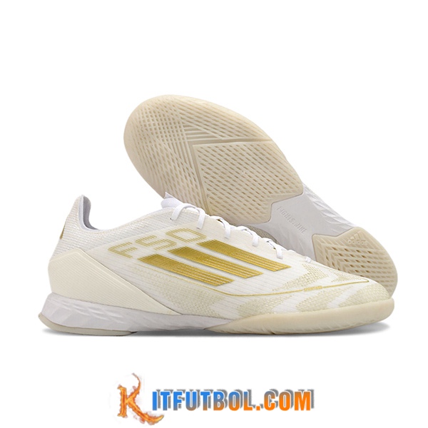 Adidas Botas De Fútbol F50 PRO IC Blanco/Amarillo