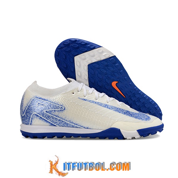 Nike Botas De Fútbol Air Zoom Mercurial Vapor XVI Elite TF Blanco/Azul
